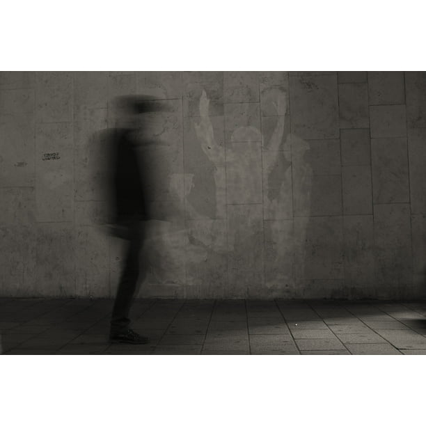 Peel N Stick Poster Of Night Walk Man Alleyway Scary Alone Ghost Poster 24x16 Adhesive Sticker Poster Print Walmart Com Walmart Com