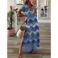 thumbnail image 2 of Summer Dresses for Women Casual V Neck Short Sleeve Boho Floral Printed Beach Wear Daily Party Midi Dress Alsol Lamesa, 2 of 3