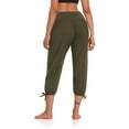 thumbnail image 4 of DYMADE Women's Activewear Sweatpants Pockets Comfortable Casual High Waist Yoga Jogging Cropped Pants, 4 of 4