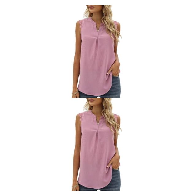 Blusa Sin mangas Minnieouse chaleco refrescante color Rosado S 2piezas