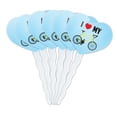 thumbnail image 1 of I Love My Bike Road Bicycle Cycling Heart Love Cupcake Picks Toppers Decoration Set of 6, 1 of 6