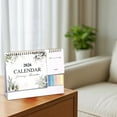 thumbnail image 4 of Small Desk Calendar 2026, Standing Flip Calendar with Sticky Notes & Memo Pages, 12-Month Planner, Thick Paper Floral Design for Home, Office & School, B, 4 of 8