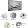 thumbnail image 2 of ZHONGYUTONG Birds Canvas Wall Art Blue Bird Standing on Branch Painting Prints Animal Gray Artwork Home Decor for Living Room Bedroom Framed (20.00" x 30.00"), 2 of 5