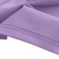 thumbnail image 4 of CPNG Girls and Boys 2 Piece Short Set Kids Summer Outfit Solid Color Short Sleeve T-shirt Elastic Waist Shorts Set(Purple,9-10 Years), 4 of 7