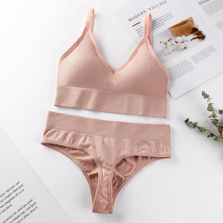 

Women s Sexy Backless Bra and G-String Set Seamless Yoga Bras Set