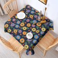thumbnail image 2 of Pioneer Flower Floral Print Pattern Square Tablecloth, Waterproof Wipeable Spillproof Washable Table Cover for Home Kitchen Party Decor, 42"x42", 2 of 6