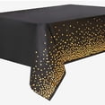 thumbnail image 3 of Mantel dorado de 54x108 pulgadas Sunnimix para mesa de boda color negro, 3 of 5