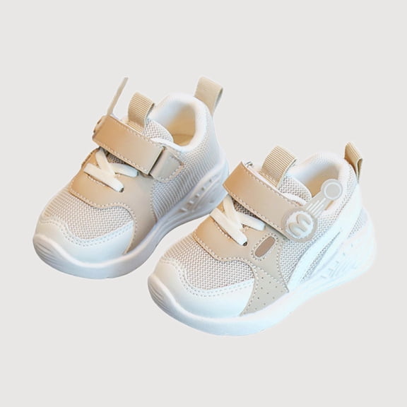 Gyujnb Breathable Mesh Sneakers Hook and Loop Strap Soft Sole Flexible Closed Toe Casual Shoes (Baby, Toddler),3-3.5 Years