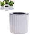 thumbnail image 3 of Round Plastic Planter Self-watering Herb Plant Pot Indoor Garden Stylish Foolproof Flowerpot 9.8cm (White), 3 of 9