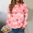 thumbnail image 2 of vigerkar Crewneck Valentine Sweatshirts for Women Trendy- Women's Long Sleeve Pullover Tops Fashion Clothes (Pink, XXL), 2 of 9
