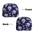 thumbnail image 3 of 2 PCS Car Headrest Cover, flower Skull crystal Soft Car Seat Head Rest Cover Protector Interior Car Accessories Seat Covers for Cars Truck Auto Only Covers, 3 of 8