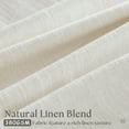 thumbnail image 3 of Natural Pinch Pleated Linen Curtains for Living Room Bedroom Textured Cream Ivory Birch Semi Sheer Boho Neutral Back Tab Pinch Pleat Hooks Rings Window Curtain, 3 of 5
