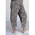 thumbnail image 3 of I AM A FASHION JUNKY Gray Zebra Stripe Printed Wide Leg Jeans, 3 of 11