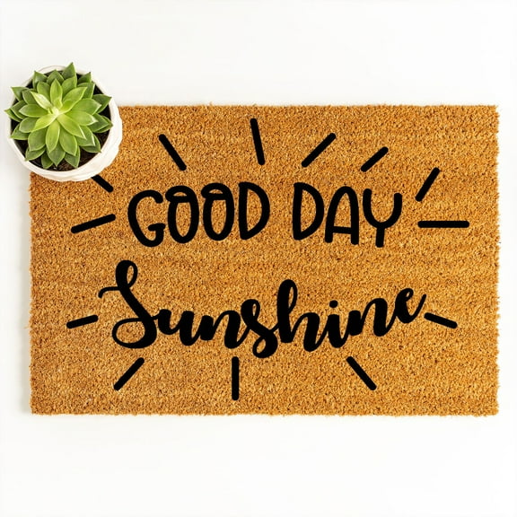 Doormat Good Day Sunshine | Welcome Mat Porch Decor Bridal Shower Home (18" x 30") #4449