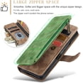 thumbnail image 4 of Funda billetera para Samsung Galaxy Z Fold 6 con [Soporte para bolígrafo S], Soporte para Tarjeta, Bolsillo Magnético con Cremallera, Correa para el cordón, Billetera con tapa de cuero, 4 of 8