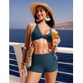 thumbnail image 3 of CRZ YOGA High Waisted Board Shorts for Women 2.5'' Quick Dry Swim Beach Bathing Suit Bottoms with Liner, 3 of 5