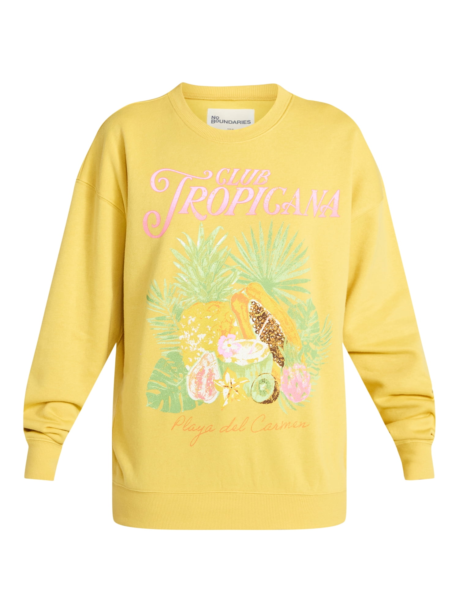 No Boundaries Graphic Crewneck Sweatshirt, Women's and Women's Plus Sizes XXS-4X