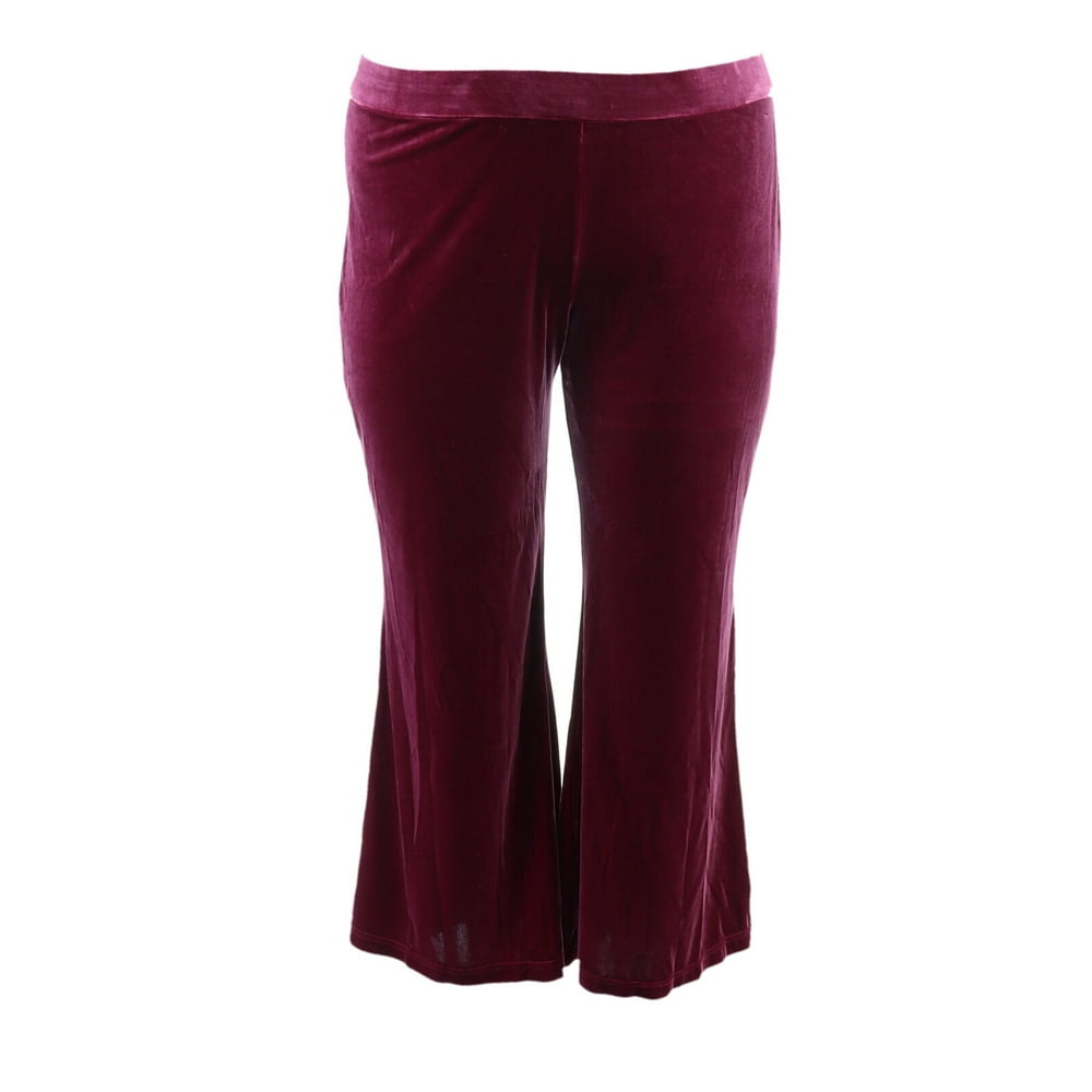 Isaac Mizrahi - Isaac Mizrahi Petite Knit Velvet Wide Leg Pants A284104 ...