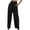 Black, variant on QUYUON Women's Casual Pants Sale Solid Color High-Waist Loose Wide Leg Pants Women Yoga Pants Long Pant Leg Length Activewear Style P1176 Black L