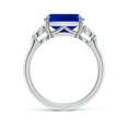 thumbnail image 2 of ANGARA Lab Grown Cushion Rectangular Blue Sapphire Engagement Ring for Women in 14K White Gold (Size-10x8mm) | September Birthstone, Anniversary, Jewelry Gift for Women | Lab-Grown Blue Sapphire Ring, 2 of 8