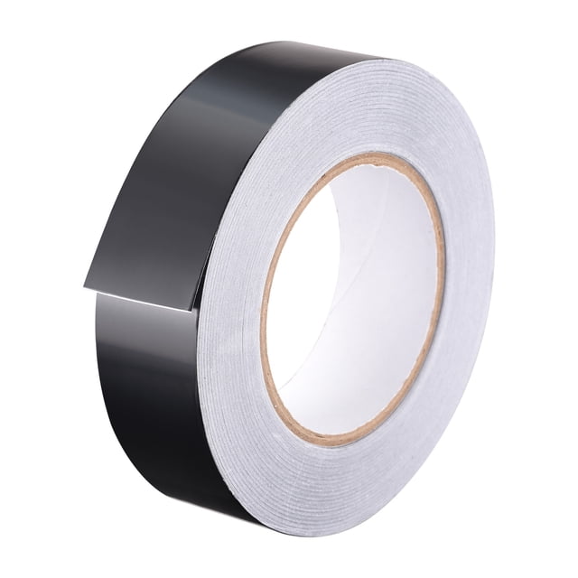 Unique Bargains Ruban Aluminium Noir Mat Non Réfléchissant 35mmx50m/164 Pieds
