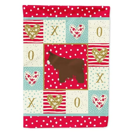 Carolines Treasures CK5279GF 11 x 0.01 x 15 in. Poitou Poiteuin Donkey Love Flag Garden Size