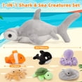 thumbnail image 4 of MaoGoLan 7PCS Hammerhead Shark Stuffed Animal 23'' Giant Hammerhead Shark With 6 Sea Animals Plush Toy, 4 of 9