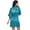 Blue, variant on LYMAYTER Bridesmaid Robe Long Satin for Women's Rhinestones Luxury Wedding Getting Ready Dress Gown