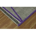 thumbnail image 6 of Casavani Hand Block Printed Cotton Dhurrie Square Living Room Carpets, Purple 8x8 feet, 6 of 6