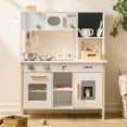 thumbnail image 3 of Robud Kids Play Kitchen, Wooden Toy Kitchen with Planting Box, Montessori Pretend Set for Toddlers 3+, 3 of 13