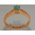thumbnail image 3 of LBG British Made 18k Rose Gold Natural Emerald Womens Engagement Ring - 33 size options - Size 9.5, 3 of 7