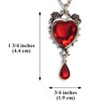 thumbnail image 5 of Romance Valentine's Day Red Heart Crystals In Thorns and Roses Pendant Necklace Real Metal NK-677, 5 of 5