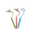 thumbnail image 1 of Toystoory Paquete de 2 escobillas para inodoro en forma de S, limpieza de esquinas de baño, plástico, doméstico, cocina, accesorio de pared, Suministros de limpieza para el hogar Color aleatorio Toystoory JJ6069-00, 1 of 6