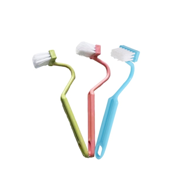 Toystoory Paquete de 2 escobillas para inodoro en forma de S, limpieza de esquinas de baño, plástico, doméstico, cocina, accesorio de pared, Suministros de limpieza para el hogar Color aleatorio Toystoory JJ6069-00