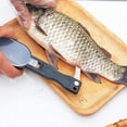 thumbnail image 3 of Escamador de pescado con cuchillo, removedor de escamas de pescado, raspador de escamas de pescado Rojo Verde, 3 of 5