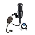 thumbnail image 1 of Audio Technica AT2020 Condenser Studio Microphone Bundle with Pop Filter and XLR Cable, 1 of 1