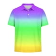 thumbnail image 3 of Girl Tie Dye Golf Shirts Short Sleeve Button Casual Fashion School Uniform Summer Loose Lapel T Shirt Trendy Lightweight Blouse Top 5-15 Years, 3 of 6