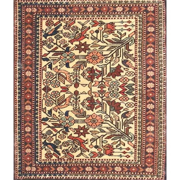 Ahgly Company Machine Washable Indoor Rectangle Traditional Dark Sienna Brown Area Rugs, 4' x 6'