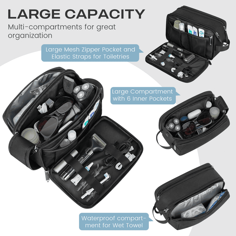 DAKOMM Large Toiletry Bag with Handle, Unisex photo 7