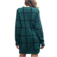 thumbnail image 4 of Color Block Sweater Dresses for Women Winter Fashion Long Sleeve Dress Casual Round Neck Knit Sweater Dress, 4 of 5