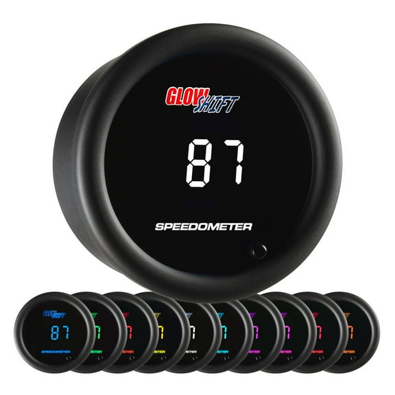 GlowShift 10 Color Digital Speedometer Gauge