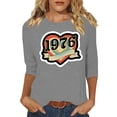 thumbnail image 3 of Lumosvexa Summer Womens Casual T-Shirt for Women Plain Short Sleeved Shirt Tops Crew Neck T-Shirt Gray Size 2XL, 3 of 5