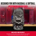 thumbnail image 3 of Hit Run Steal Bat Bag Backpack, Holds up to 4 Bats, Glove, and Helmet, Gray Camo, 3 of 6