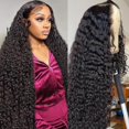 thumbnail image 1 of Cabello humano Wigs BJVT Deep Wave con encaje frontal, 28 pulgadas, densidad del 200%, 1 of 6
