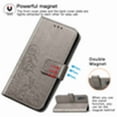 thumbnail image 6 of Dteck Case For Samsung Galaxy A70 Wallet Case, Wallet Flip Folio Case Kickstand Card Slots Embossed Four-leaf Clover PU Leather Wallet Shockproof TPU Bumper Ultral Slim Cover - Gray, 6 of 7