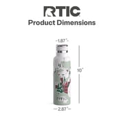RTIC 20 oz Ceramic Lined Insulated Journey Water Bottle, Holiday, Christmas, Leak-Proof Lid, Apres Ski