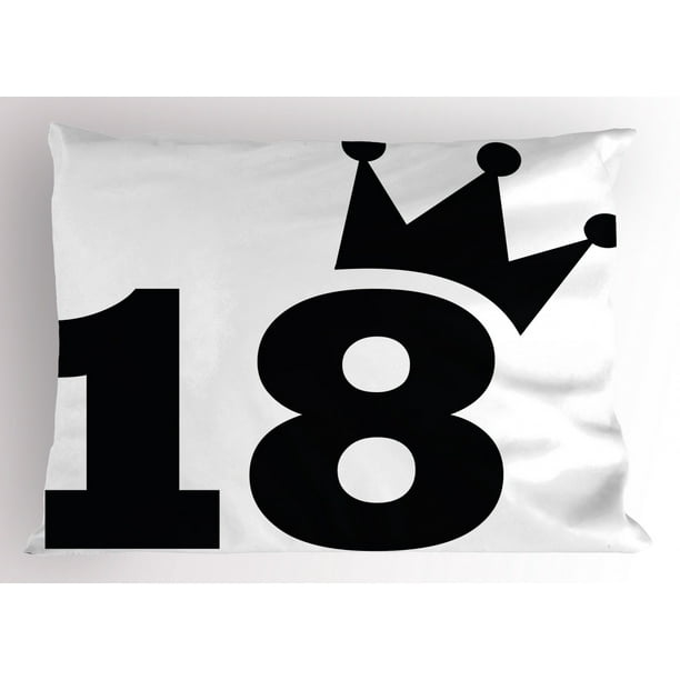 18th birthday pillow sham cartoon soccer jersey seem bold
