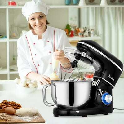 Home Kitchen Stand Mixer SEVENTH 5.8QT 6 Speed Electric Cake Mixer Tilt Head Kitchen Mixer Kitchen Stand Mixers with Stainless Steel Bowl Beater Dough Hook Whisk for Kitchen Cake Shop Cafe Q322 in Cos...