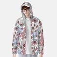 thumbnail image 3 of Pofeuu Abstract Floral Print Sun Protection Outdoor Lightweight Full Zip UV Cooling Hoodie Long Sleeve Summer Clothing for Outdoor Hiking-X-Large, 3 of 5