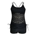 thumbnail image 4 of Tuosodrolic Women's Tankini Bathing Suits Tummy Control Swimsuits Hallow Out Swimwear Swim Tank Tops and High Waisted Shorts Beach Wear Traje de Baño para Mujer Bañadores Cruise Wear, 4 of 5